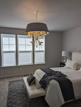 Bedroom chandelier installed by Fox Trail Electric in Berryville, VA