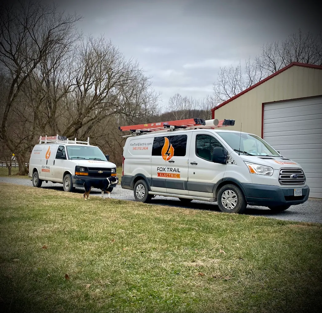 Fox Trail Electric branded service vans in Winchester VA