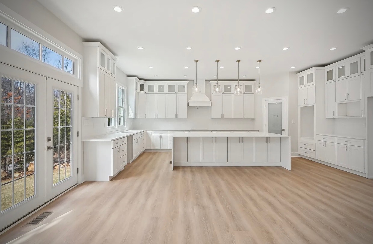 Kitchen recessed lighting installed by Fox Trail Electric in Winchester VA